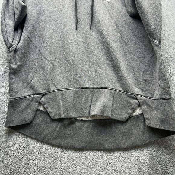 Nike Hoodie Sweatshirt Womens Medium Gray Cropped Pullover Fleece High Low Hem - Picture 5 of 9